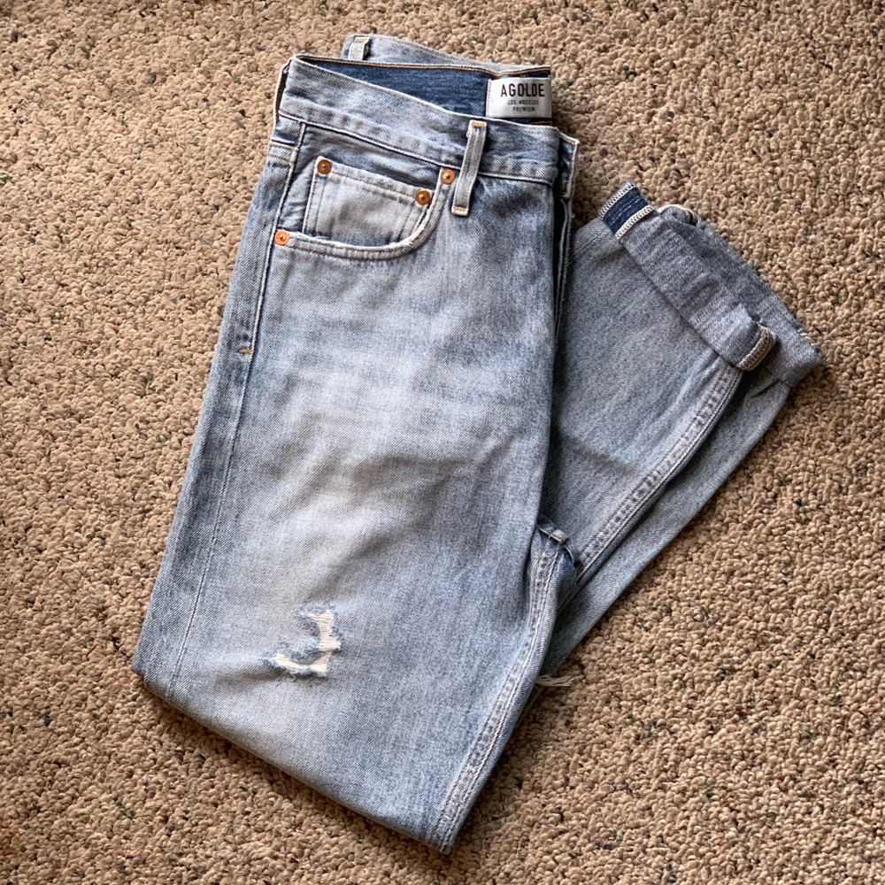AGOLDE Jamie Classic High Rise Button Fly Jeans